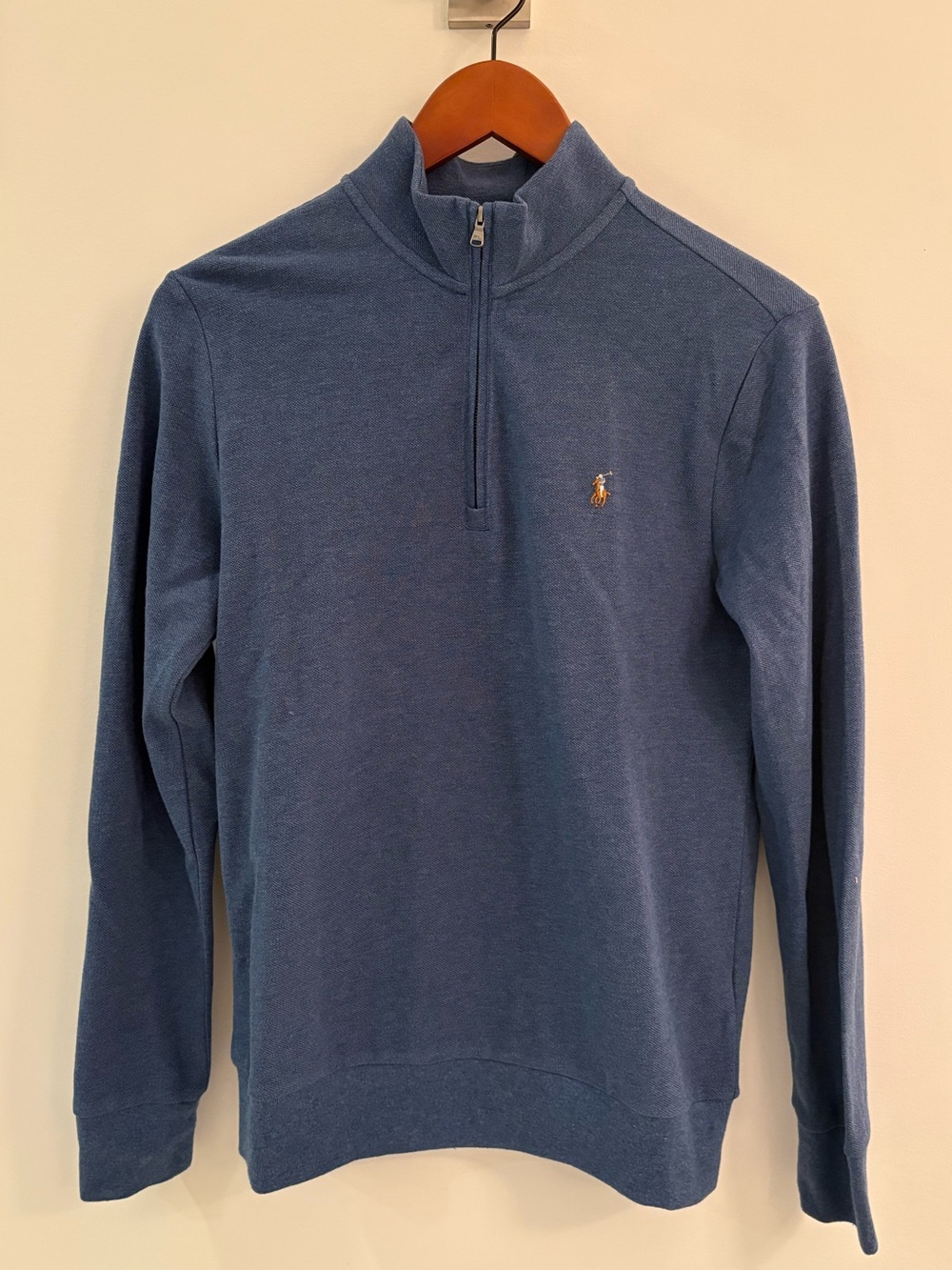 Polo by Ralph Lauren Boys Blue Quarter-Zip Sweater NWT